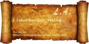 Liebenberger Adina névjegykártya